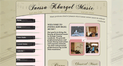 Desktop Screenshot of inessakhurgelmusic.org